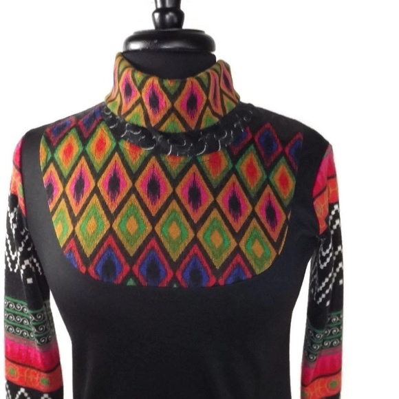 GLOBAL desi Womens Tunic Dress Top Beautiful XS - Picture 6 of 8